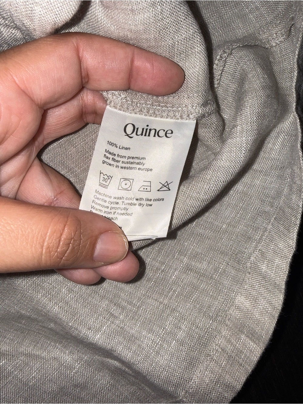 100% European Linen Chore Jacket Quince Natural Beige Lightweight - Picture 7 of 8